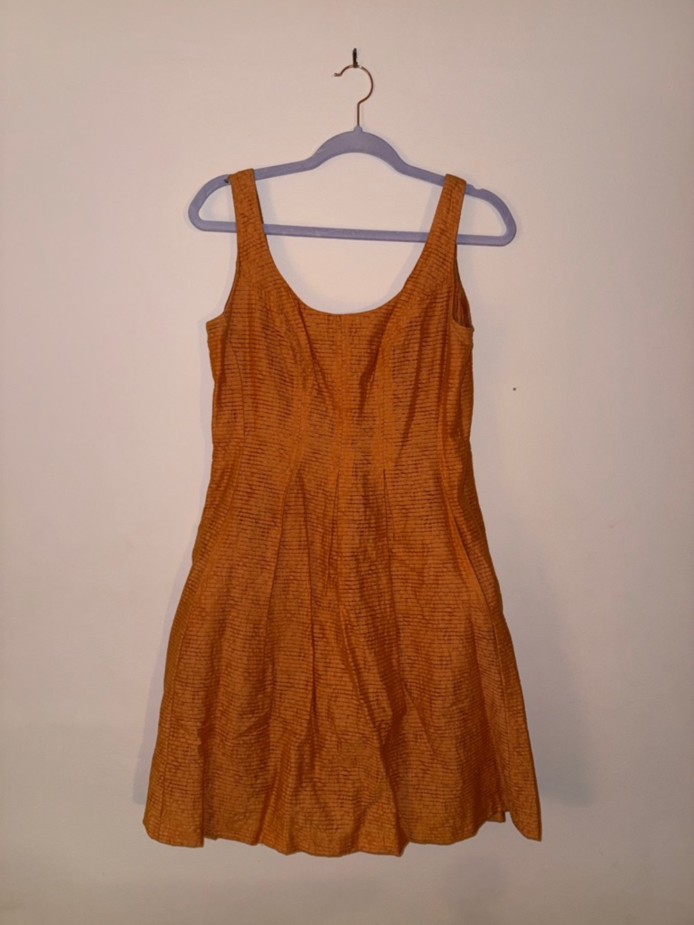 Nine West Sleeveless Textured Sun Dress in Pumpkin